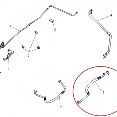JAC Motors AC Connection Pipe 8108200P31F1 for HFC4DB2-2E 2.0L Engine JAC Motors AC Connection Pipe 8108200P31F1 for HFC4DB2-2E 2.0L Engine