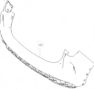 Haval Chitu Rear Bumper Upper Assembly – Part No. 2804101XST22A Haval Chitu Rear Bumper Upper Assembly – Part No. 2804101XST22A