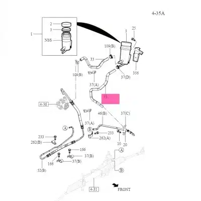 Jiangxi Isuzu Ruimai Steering Gear Hydraulic Oil Pipe (Low Pressure) – 3406011-0010-001 Jiangxi Isuzu Ruimai Steering Gear Hydraulic Oil Pipe (Low Pressure) – 3406011-0010-001