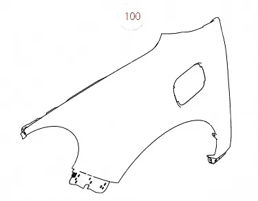 ORA Funky Cat GT Left Front Fender – 8403500XNW01A Performance Edition ORA Funky Cat GT Left Front Fender – 8403500XNW01A Performance Edition
