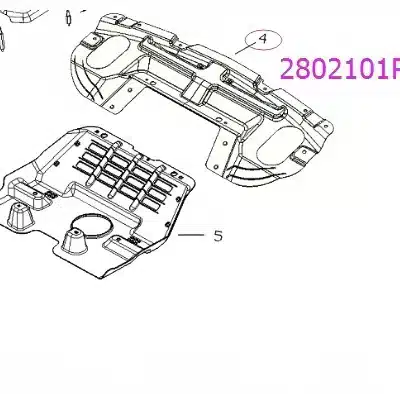JAC Motors Shuailing T8 Front Lower Engine Under Cover (2802010-0118-001) JAC Motors Shuailing T8 Front Lower Engine Under Cover (2802010-0118-001)