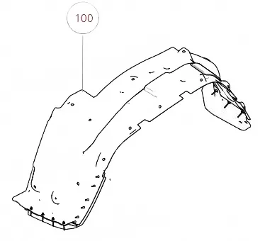 Tank 300 Front Left Fender Liner Inner Guard – Part No. 5512136XKM01A Tank 300 Front Left Fender Liner Inner Guard – Part No. 5512136XKM01A