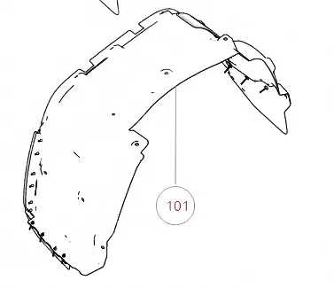 Tank 300 Front Right Fender Liner Inner Shield – Part No. 5512137XKM01A Tank 300 Front Right Fender Liner Inner Shield – Part No. 5512137XKM01A
