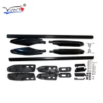 Roof Rack Luggage Rails Cross Bars Black Finish for 2003-2010 Toyota Prado 120 FJ120 4-Door, Aluminum Alloy