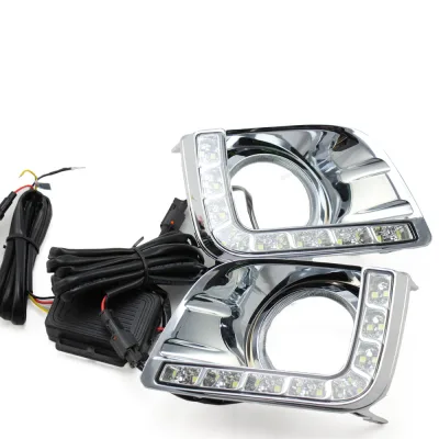 LED Daytime Running Lights Front Fog Lamp Assembly for 2010-2013 Toyota Land Cruiser Prado, IP67 Waterproof White Light DRL LED Daytime Running Lights Front Fog Lamp Assembly for 2010-2013 Toyota Land Cruiser Prado, IP67 Waterproof White Light DRL