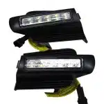 LED Daytime Running Lights (DRL) Assembly for 2003-2007 Toyota Land Cruiser Prado 120 Series, Front Bumper Fog Lamp Housing