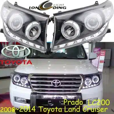 LED Headlight Assembly with Daytime Running Light for 2008-2014 Toyota Land Cruiser LC200, 12V 4500LM DRL Replacement LED Headlight Assembly with Daytime Running Light for 2008-2014 Toyota Land Cruiser LC200, 12V 4500LM DRL Replacement
