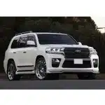 Full Body Kit Elford Black Warrior Style for Toyota Land Cruiser LC200 2016-2020, Injection Molded PP Bumper Assembly