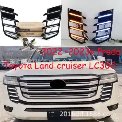 LED Daytime Running Lights Front Fog Lamp Assembly for 2022-2023 Toyota Land Cruiser LC300, 6500K White 12V LED Daytime Running Lights Front Fog Lamp Assembly for 2022-2023 Toyota Land Cruiser LC300, 6500K White 12V