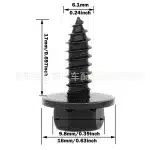 M6x16mm Hex Head Self-Tapping Screws with Washer, 90159-60498 Fender Bumper Bolt for Toyota Lexus BMW VW