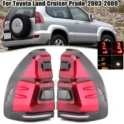 LED Rear Tail Light Assembly Right Passenger Side for 2003-2009 Toyota Prado FJ120, Black Housing, OE 81560-60620 LED Rear Tail Light Assembly Right Passenger Side for 2003-2009 Toyota Prado FJ120, Black Housing, OE 81560-60620
