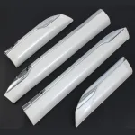 Body Side Molding Door Bumper Trim Strips Pearl White & Chrome for 2022-2023 Toyota Land Cruiser LC300