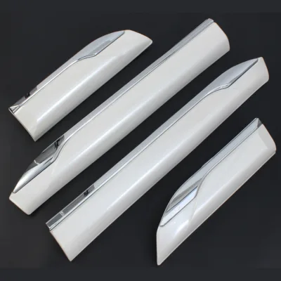 Body Side Molding Door Bumper Trim Strips Pearl White & Chrome for 2022-2023 Toyota Land Cruiser LC300 Body Side Molding Door Bumper Trim Strips Pearl White & Chrome for 2022-2023 Toyota Land Cruiser LC300