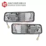 Front Fog Light Assembly for Toyota Land Cruiser Prado LJ78 KZJ78 1990-1996, Clear Bar Lamp Replacement