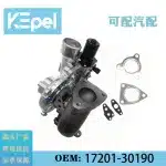 Turbocharger CT12CV for Toyota Land Cruiser 3.0L D-4D 1KD-FTV KDJ120, Part 17201-30190