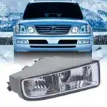 Passenger Side Front Fog Light Assembly with Green Tint Lens for 1998-2007 Lexus LX470, Halogen DRL Fog Lamp