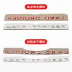 3D Tailgate & Side Body Letter Emblem Stickers compatible with 2022-2023 Toyota Land Cruiser LC300, Matte Black, 1 Pair