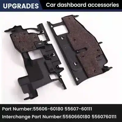 Dashboard Cup Holder Guard Plate Set for Toyota Land Cruiser LC200, Main and Copilot Side, Replaces 55606-60180 55607-60111