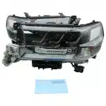 Full LED Headlight Assembly for 2017-2019 Toyota Prado FJ150, Three-Light Lens Headlamp Replacement