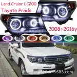 LED DRL HID Headlight Assembly for Toyota Land Cruiser Prado 2008-2015 & LC200, 6000K White LED, IP66 Waterproof