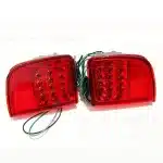 LED Rear Bumper Reflector Lights with Sequential Turn Signal & Brake Lamp for 2016-2020 Toyota Land Cruiser LC200