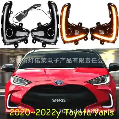 LED Daytime Running Lights White 6000K DRL Fog Lamp Replacement for Toyota Yaris Hatchback 2020-2022 LED Daytime Running Lights White 6000K DRL Fog Lamp Replacement for Toyota Yaris Hatchback 2020-2022