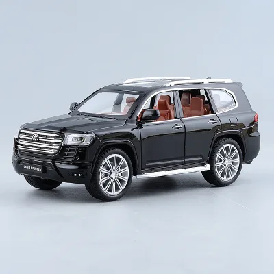 1:24 Scale Toyota Land Cruiser LC300 Alloy Die-Cast Model Car Toy with Sound and Light, Black 1:24 Scale Toyota Land Cruiser LC300 Alloy Die-Cast Model Car Toy with Sound and Light, Black