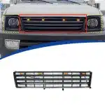TRD Style Front Grille Replacement for 1996-2003 Toyota Prado LC90 LC95, ABS Matte Black Mesh