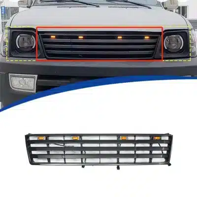 TRD Style Front Grille Replacement for 1996-2003 Toyota Prado LC90 LC95, ABS Matte Black Mesh TRD Style Front Grille Replacement for 1996-2003 Toyota Prado LC90 LC95, ABS Matte Black Mesh