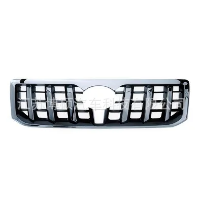 Front Bumper Radiator Grille Replacement for Toyota Land Cruiser Prado FJ120 2003-2009, Chrome/Black ABS Front Bumper Radiator Grille Replacement for Toyota Land Cruiser Prado FJ120 2003-2009, Chrome/Black ABS