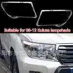 Headlight Lens Cover Clear Shell Replacement for 2008-2012 Toyota Land Cruiser LC200, Passenger Side (Right)