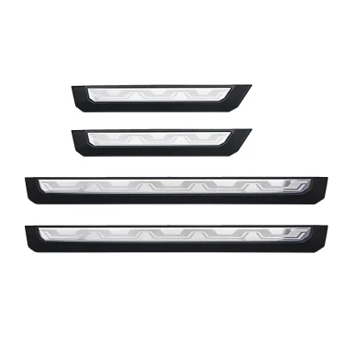 LED Illuminated Door Sill Protector Strips for 2022-2025 Toyota Land Cruiser LC300, Beige/Gray Finish, Anti-Scratch Welcome Pedals LED Illuminated Door Sill Protector Strips for 2022-2025 Toyota Land Cruiser LC300, Beige/Gray Finish, Anti-Scratch Welcome Pedals