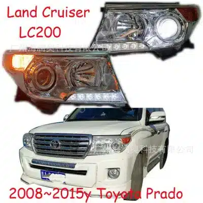 Right Passenger Side Headlight Lens Housing for 2012-2015 Toyota Land Cruiser Prado LC200, HID Xenon Style Right Passenger Side Headlight Lens Housing for 2012-2015 Toyota Land Cruiser Prado LC200, HID Xenon Style