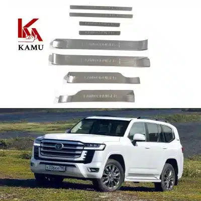 4PC Stainless Steel Door Sill Guards Scuff Plate Welcome Pedals for Toyota Land Cruiser LC200 2016-2022, Silver 4PC Stainless Steel Door Sill Guards Scuff Plate Welcome Pedals for Toyota Land Cruiser LC200 2016-2022, Silver