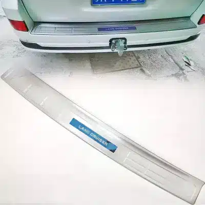 Rear Bumper Guard Tailgate Protector for Toyota Land Cruiser LC200 2008-2021, Stainless Steel Black Titanium Rear Bumper Guard Tailgate Protector for Toyota Land Cruiser LC200 2008-2021, Stainless Steel Black Titanium