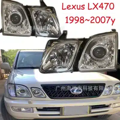 Front Fog Light Assembly Replacement for Lexus LX470 1998-2007, 45W 4500LM Fog Lamp Housing Front Fog Light Assembly Replacement for Lexus LX470 1998-2007, 45W 4500LM Fog Lamp Housing