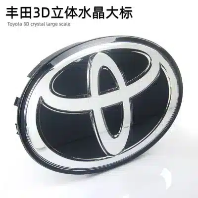 Crystal Front Grille Emblem Badge Logo 140x96mm for Toyota Camry Highlander RAV4 Reiz, Black/Blue PMMA Crystal Front Grille Emblem Badge Logo 140x96mm for Toyota Camry Highlander RAV4 Reiz, Black/Blue PMMA