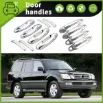 Chrome Door Handle and Bowl Cover Trim Set for 1998-2007 Lexus LX470 J100, ABS Scratch Protector Accessories