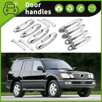 Chrome Door Handle and Bowl Cover Trim Set for 1998-2007 Lexus LX470 J100, ABS Scratch Protector Accessories Chrome Door Handle and Bowl Cover Trim Set for 1998-2007 Lexus LX470 J100, ABS Scratch Protector Accessories