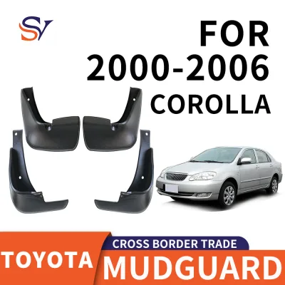 Front and Rear Mud Flaps Splash Guards for 2000-2006 Toyota Corolla EX, Black PP Soft Plastic 4Pcs Front and Rear Mud Flaps Splash Guards for 2000-2006 Toyota Corolla EX, Black PP Soft Plastic 4Pcs
