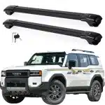 Aluminum Alloy Roof Rack Crossbars Pair for Toyota Prado and Land Cruiser, Non-Drill Luggage Carrier, Silver