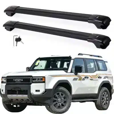 Aluminum Alloy Roof Rack Crossbars Pair for Toyota Prado and Land Cruiser, Non-Drill Luggage Carrier, Silver Aluminum Alloy Roof Rack Crossbars Pair for Toyota Prado and Land Cruiser, Non-Drill Luggage Carrier, Silver