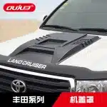 Hood Protector Bug Deflector with Sequential LED Light Front Stone Guard for Toyota Land Cruiser LC200 2016-2021 LC100 4500 4700