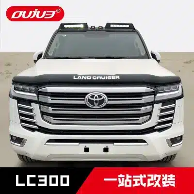 Front Hood Sand Block Grille Protector with Amber LED Lights 6-in-1 Set for 2022 Toyota Land Cruiser LC300 Front Hood Sand Block Grille Protector with Amber LED Lights 6-in-1 Set for 2022 Toyota Land Cruiser LC300
