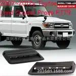Front Fog Lights Assembly with Halogen Bulbs for 2007-2012 Toyota Prado Land Cruiser FJ79, 4300K Warm White