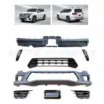 Front and Rear Bumper Body Kit Kuwait Edition for 2022-2023 Toyota Land Cruiser LC300 ABS White