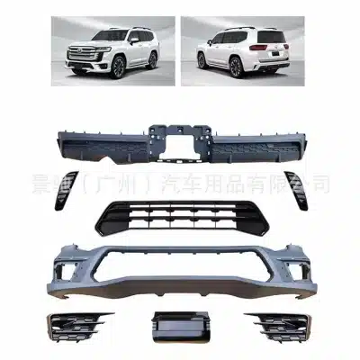 Front and Rear Bumper Body Kit Kuwait Edition for 2022-2023 Toyota Land Cruiser LC300 ABS White Front and Rear Bumper Body Kit Kuwait Edition for 2022-2023 Toyota Land Cruiser LC300 ABS White