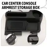 Center Console Storage Box with Wireless Charging for Toyota Land Cruiser LC70 LC71 LC76 LC79 Series, ABS Interior Organizer
