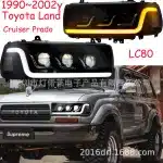 LED Daytime Running Light Headlight Assembly Replacement for 1990-2002 Toyota Land Cruiser Prado 90 95 Series
