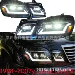 LED Projector Headlights with Sequential DRL for Lexus LX470 1998-2007, 6000K White